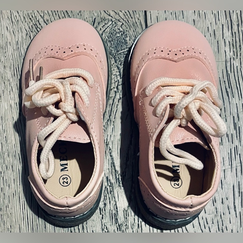 New Meckior Pink Toddler Dress Oxford Shoes US size 8